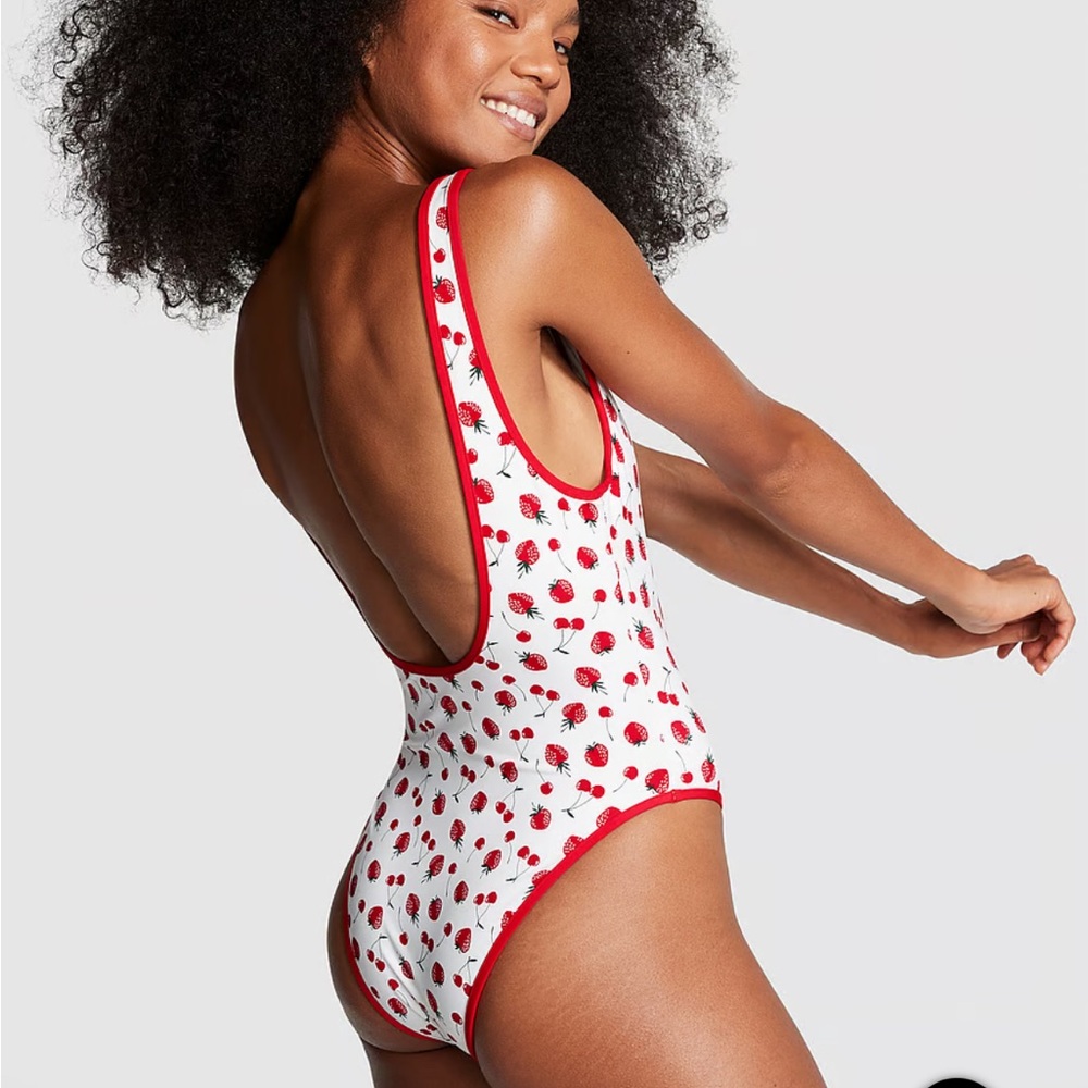 PINK + FRANKIES BIKINI White one piece bathing suit